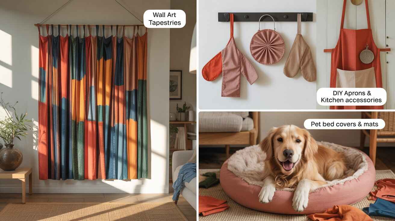Curated visual reference: Picture Idea: How To Repurpose Old Curtains DIY Upcycling Ideas