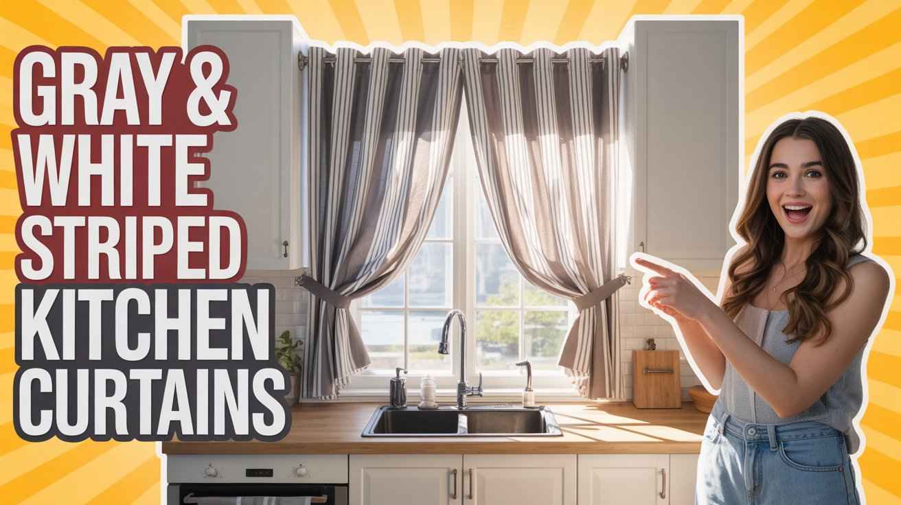 5 Best Grey & White Striped Kitchen Curtains