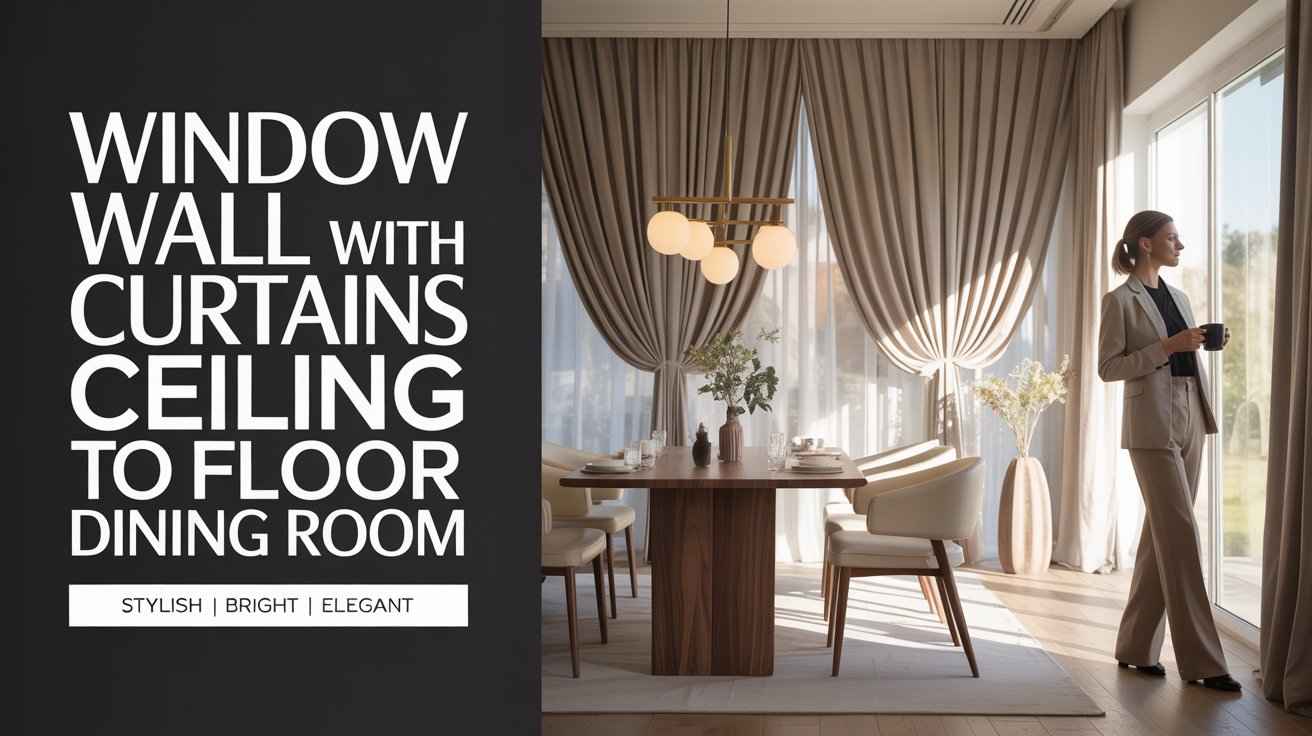 Floor-to-Ceiling Curtains for Dining Room Window Walls