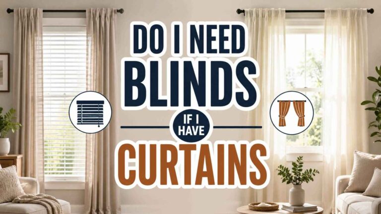 A modern living room showing a side-by-side window styling comparison to help answer whether you need blinds if I have curtains for privacy and light control.