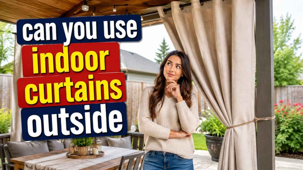 Can you use indoor curtains outside in a covered patio with outdoor furniture